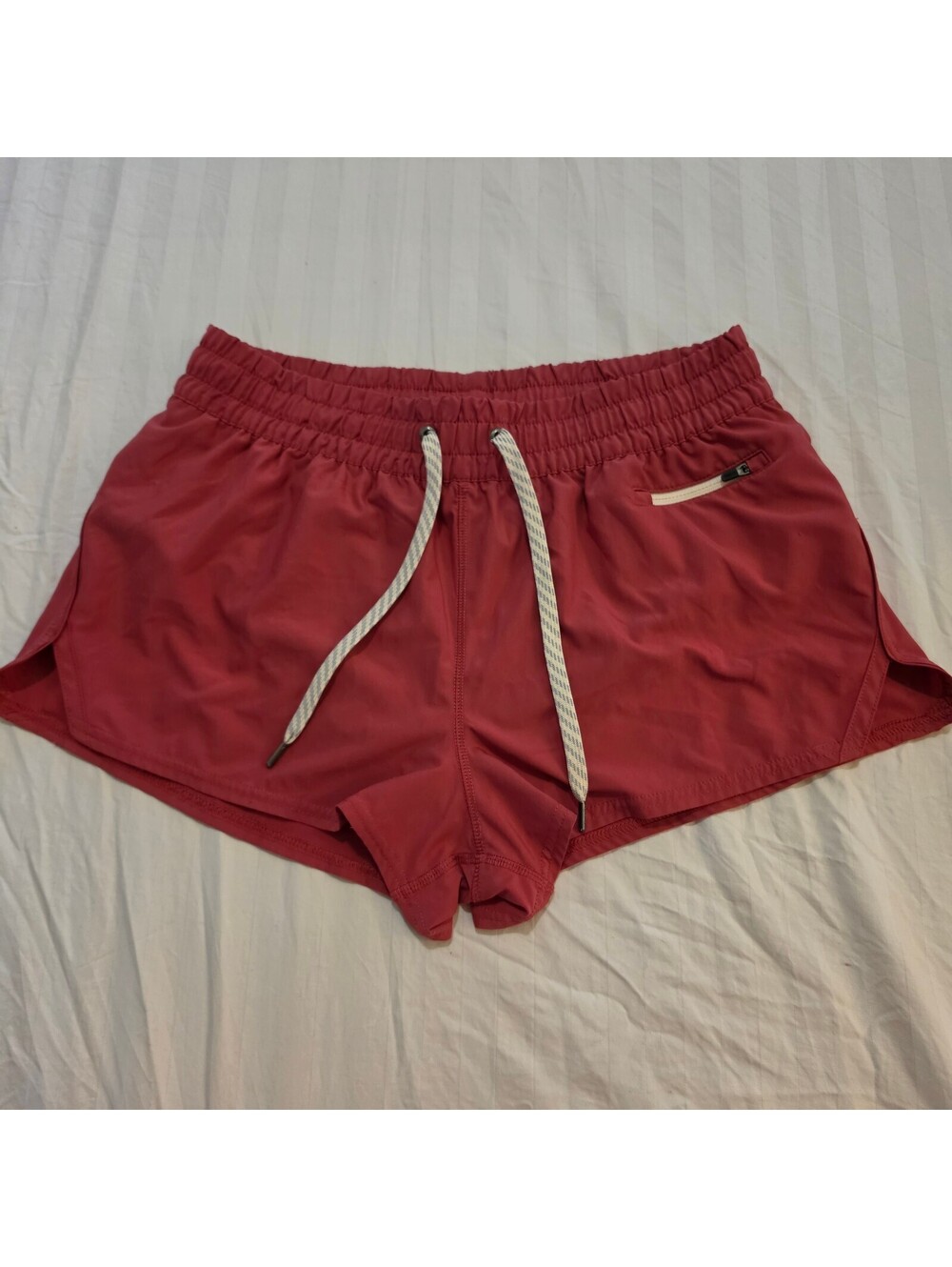 Vuori Men's Red Board Shorts with Zipper Pocket